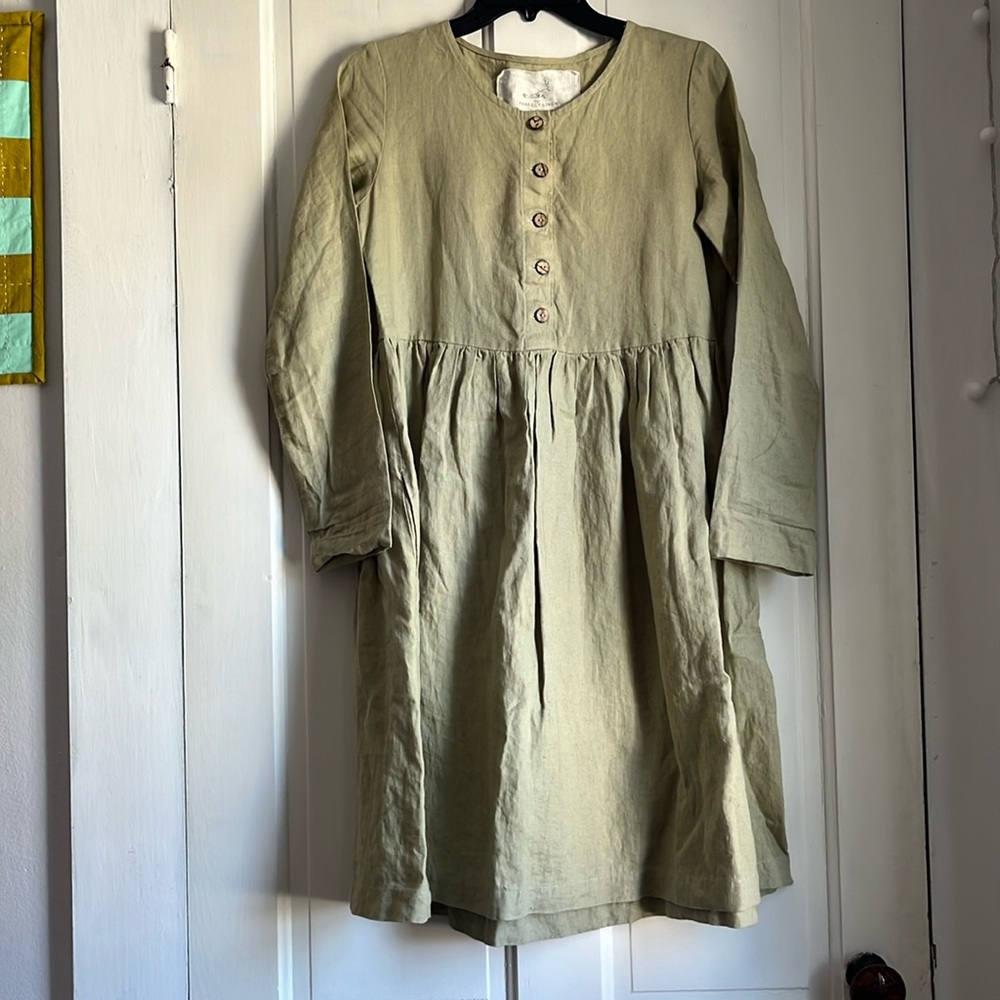 Green Linen dress